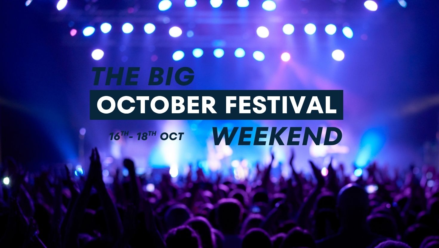 October Festival Weekend at Monkey Tree Holiday Park, featuring Oktoberfest beer celebrations and vibrant night time party scenes.
